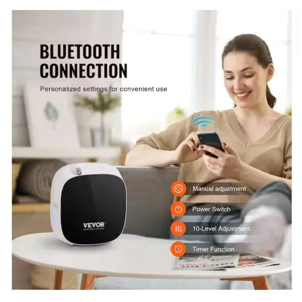 VEVOR Essential Oil Diffuser Waterless Aromatherapy Nebulizing Scent Machine